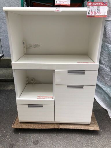 ☆ 激安！！￥8,800！！＜超お買得！＞ニトリ ダリア ミドルレンジボード 80MRB-WH ホワイト キッチン収納 家具 幅80cmｘ奥行42cmｘ高さ115cm 【SBI003】