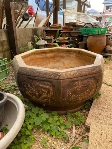 水鉢 8角形睡蓮鉢