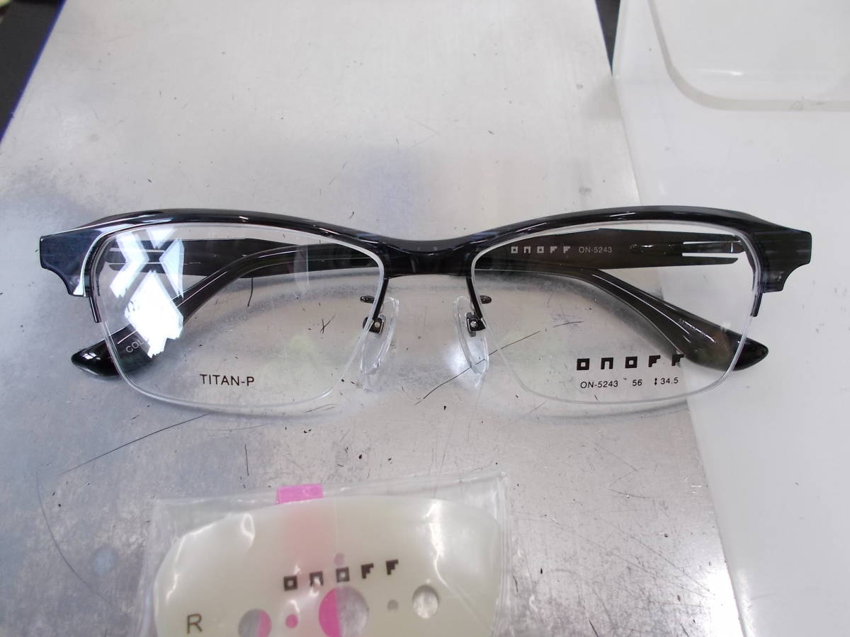 ONOFF オノフ 超かっこいい セルメタルコンビ 眼鏡フレーム ON-5243-3 お洒落 ハーフリム