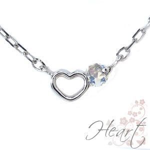 プラチナ プチ ネックレス スキンジュエリー ロイヤルブルームーンストーン ハート クリスマス ポイント消化
