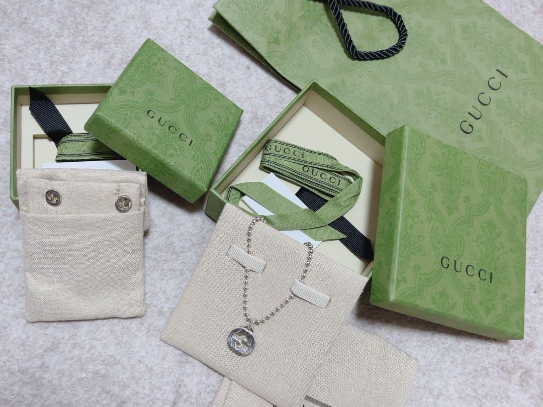 GUCCI ダブルGロゴ ネックレス＆ピアスセット