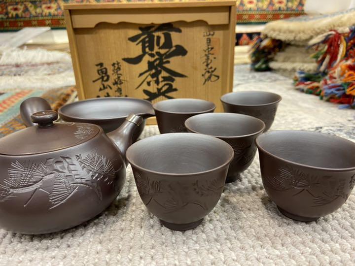滎峰窯 勇山造 四日市萬古焼 煎茶器 急須 茶器セット