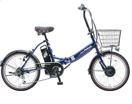 パンクしない 折りたたみ 電動アシスト自転車 20インチ ネイビー