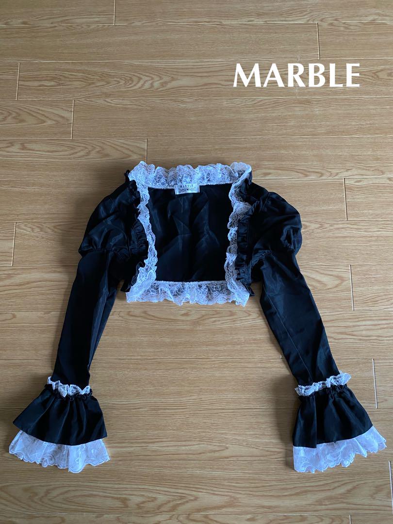 MARBLE ボレロ フリル レース 姫袖 ゴスロリ ブラック