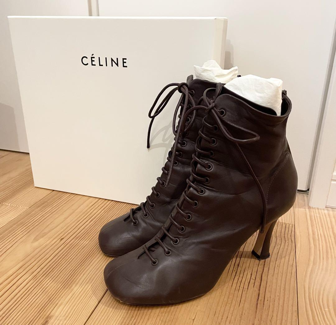 CÉLINE セリーヌ フィービー レースアップブーツ 37.5