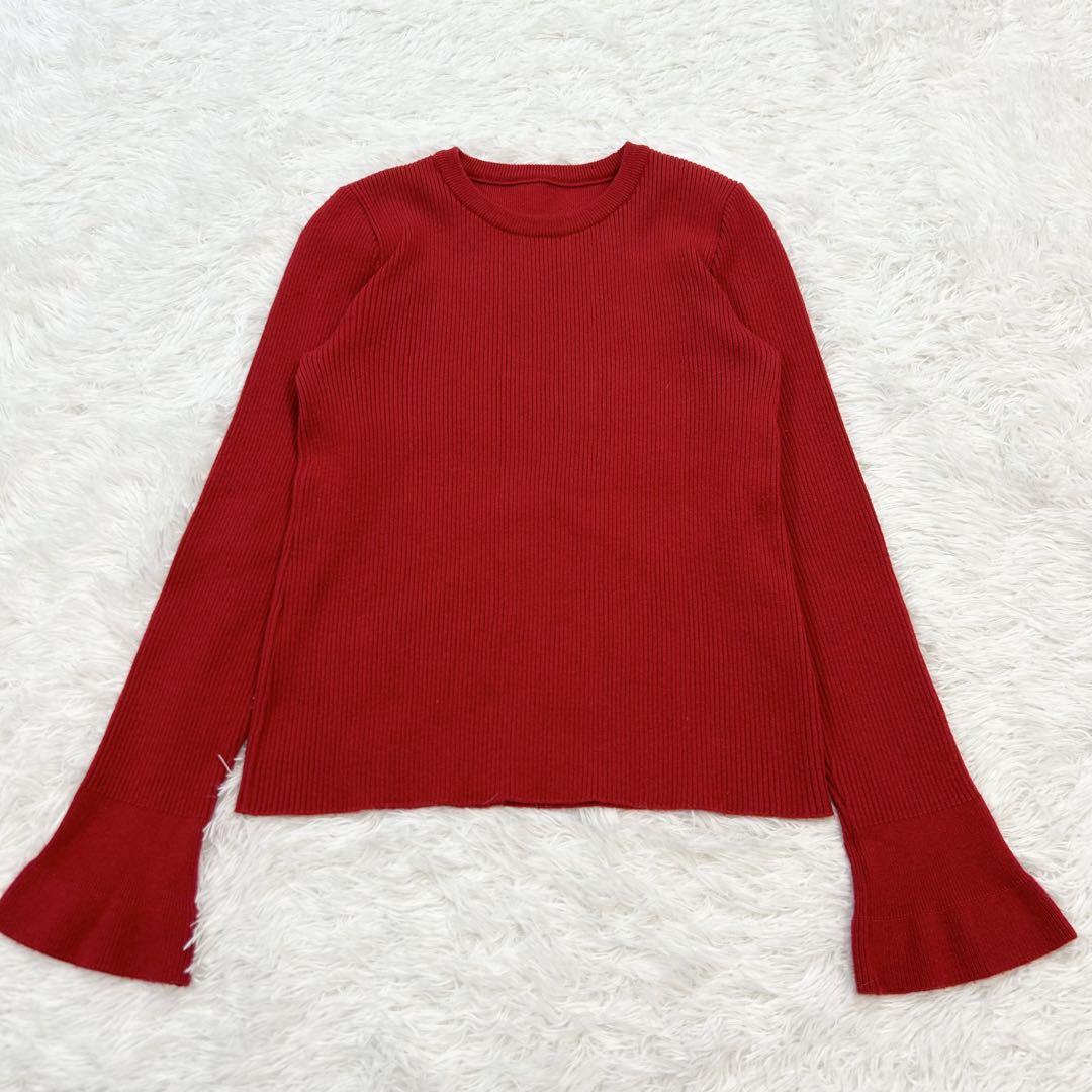 極美品 FOXEY カシミヤ フレア袖 ニット サイズ40