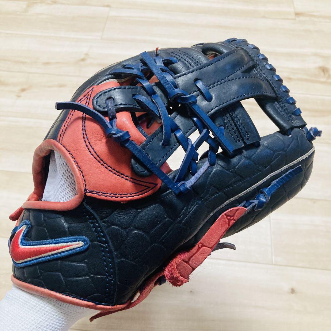 【匿名配送】ナイキ 岩村明憲モデル 限定クロコダイル柄レザー 軟式グローブ