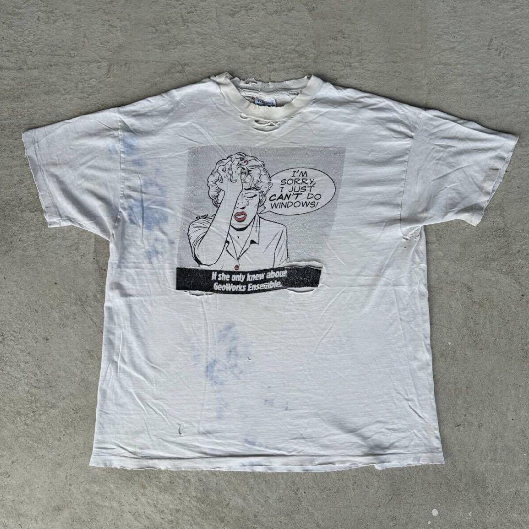 ビンテージ　USA製　80s　Hanes　Tシャツ　リキテンスタイン