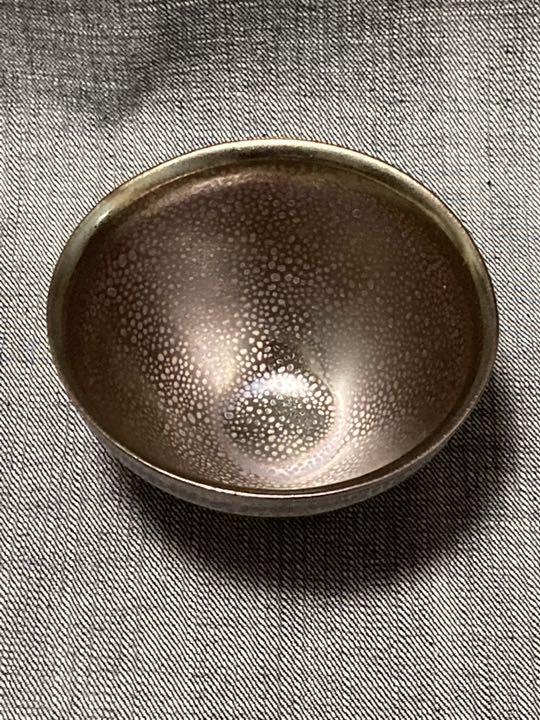 神山賢一 油滴天目 茶碗 神山清子 共箱 信楽 曜変天目 長江惣吉 瀬戸毅己