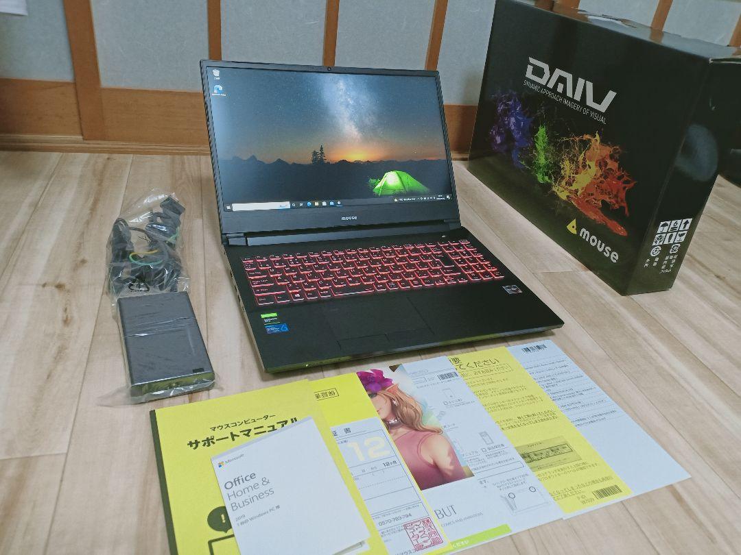 GTX 1660Ti Mouse DAIV ゲーミング ノートパソコン