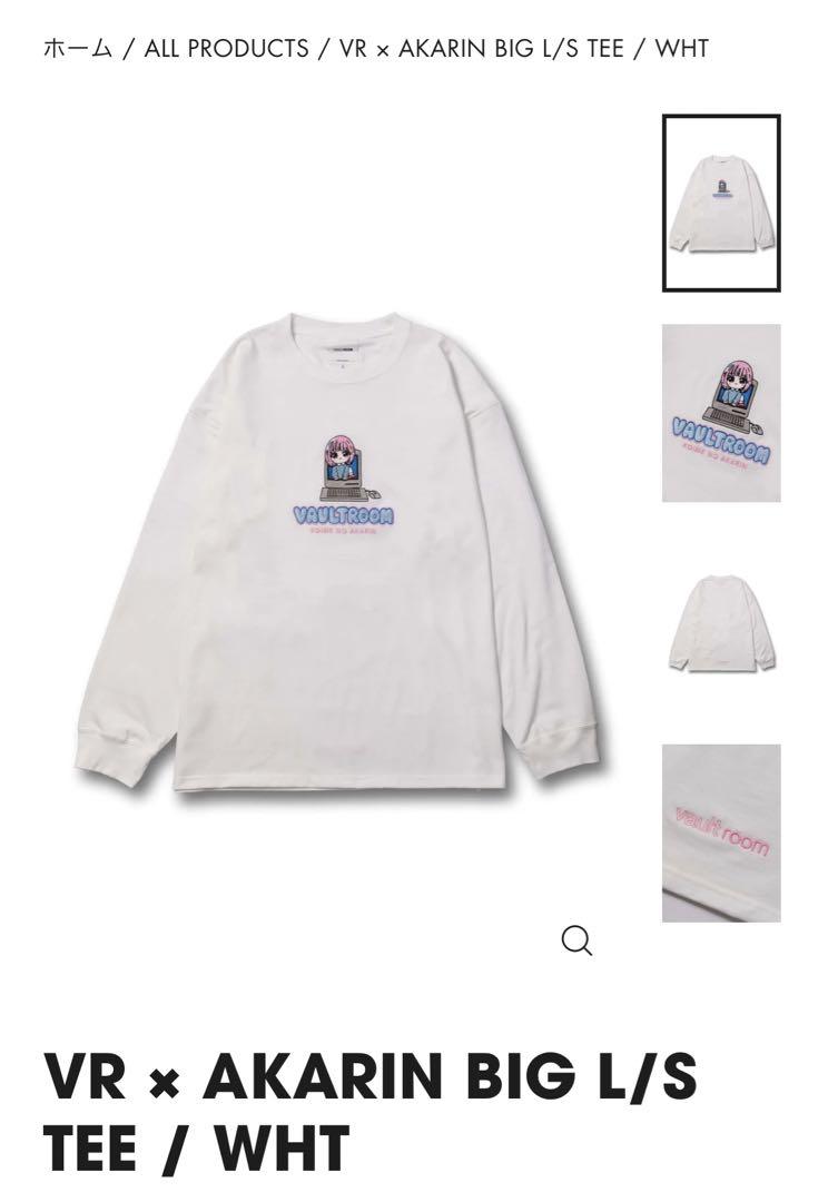 vaultroom VR × AKARIN BIG L/S TEE / WHT