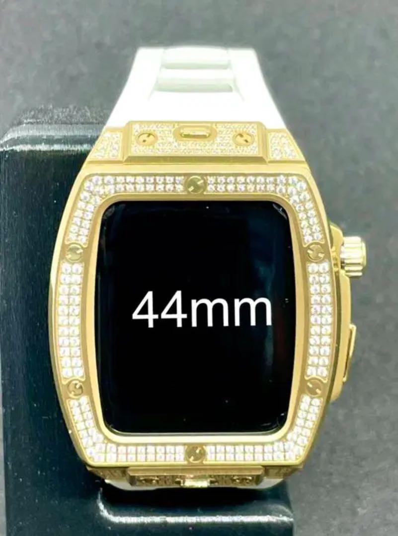 Apple Watch ケース 44mm ウブロスタイル ゴールド ジルコニア