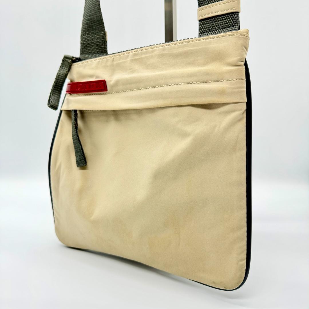 PRADA プラダ スポーツ ナイロン ショルダーバッグ ベージュ系