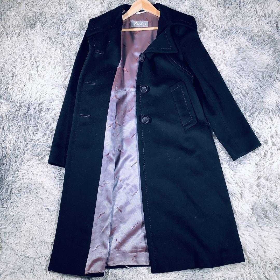 MAX MARA マックスマーラ【40】ステンカラーコート イタリア製　銀タグ