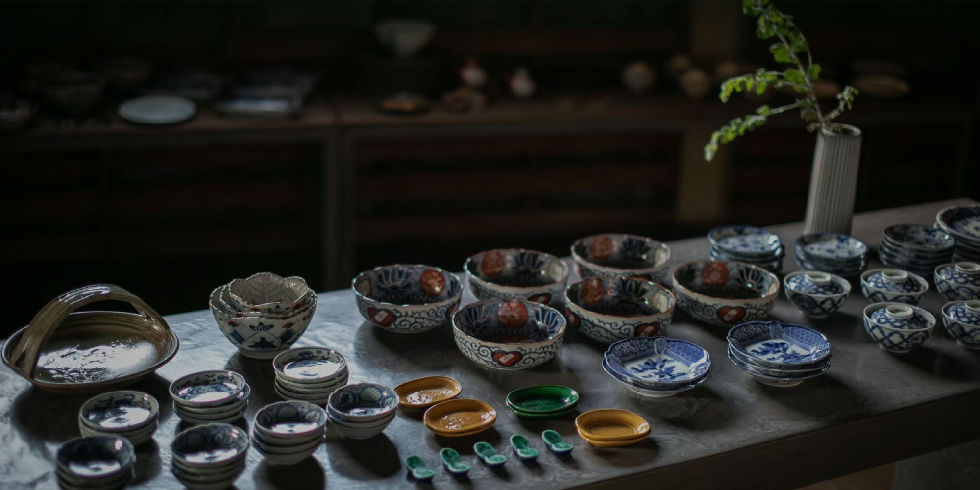 作家物】 坪島土平 廣永窯 草花絵銘々皿 5客セット 共箱 15797 | すべての商品 | 器や 響来（UTSUWAYA HIBIKI）